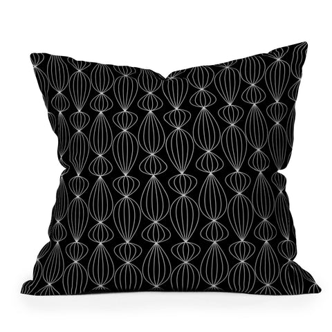 Gabi Lanterns Black Outdoor Throw Pillow