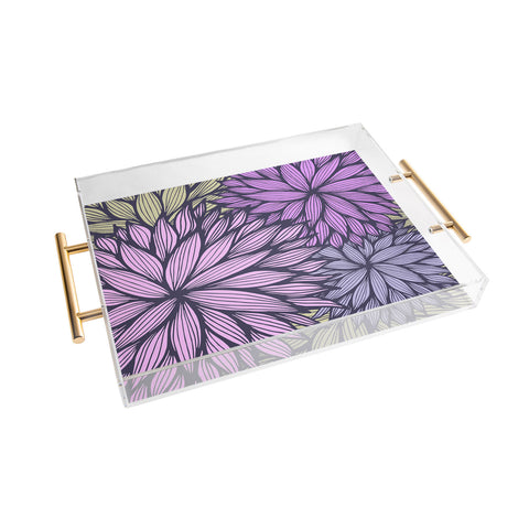 Gabi Purple Dahlia Acrylic Tray