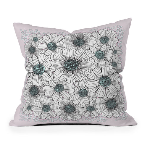Gabi Wild and Free Pink Outdoor Throw Pillow