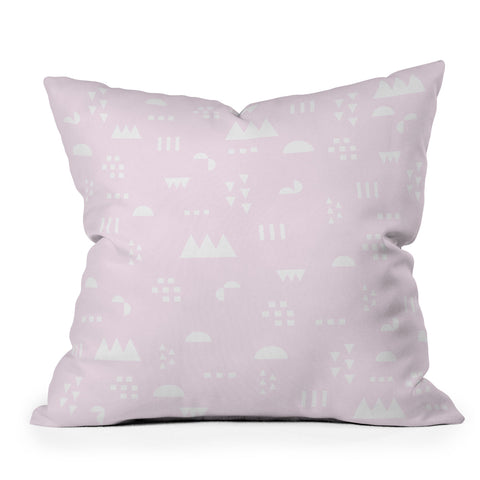 Gabi Zsa Zsa Pink Outdoor Throw Pillow