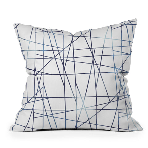Gabriela Fuente ARCHITECTURE Indigo Outdoor Throw Pillow