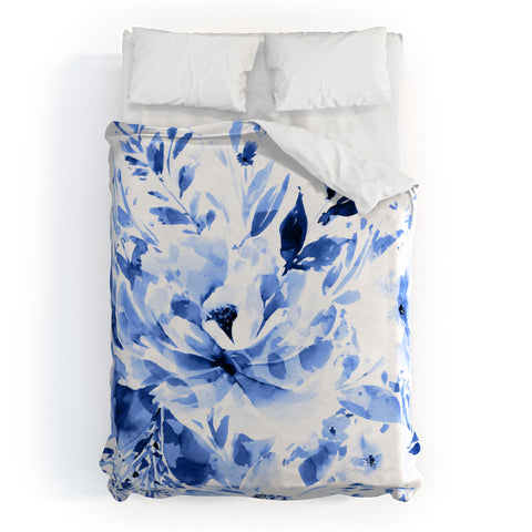 Gabriela Fuente Blue Bloom Duvet Cover