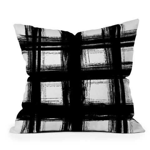 Gabriela Fuente Brush check Outdoor Throw Pillow