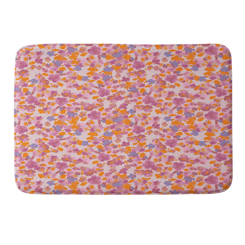 Gabriela Fuente Day Dreaming Watercolor Pink Memory Foam Bath Mat