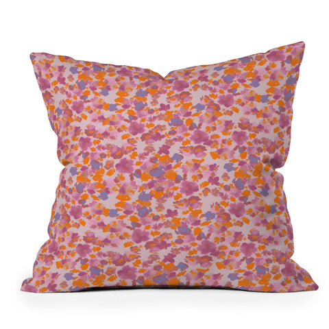 Gabriela Fuente Day Dreaming Watercolor Pink Outdoor Throw Pillow