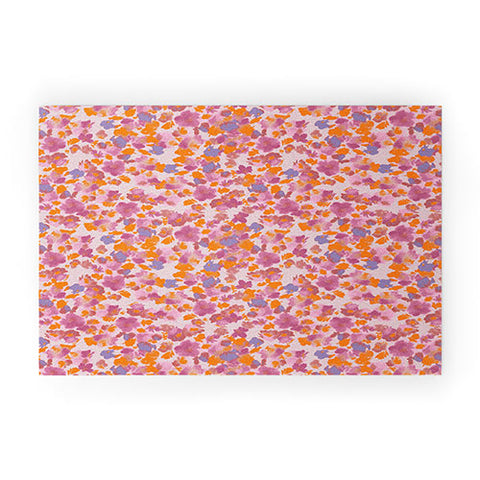 Gabriela Fuente Day Dreaming Watercolor Pink Welcome Mat