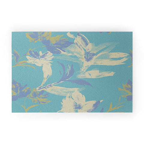 Gabriela Fuente Emma Blue Welcome Mat