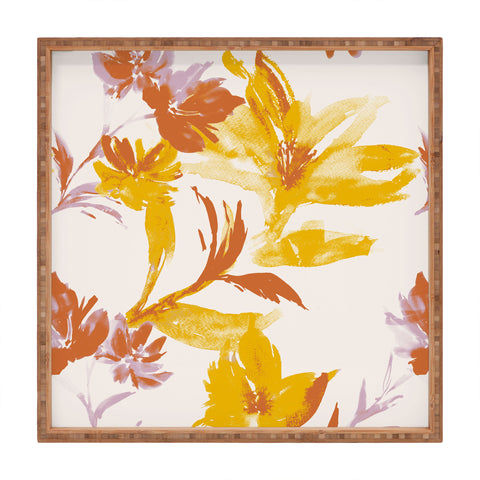 Gabriela Fuente Emma Floral Classic Square Tray