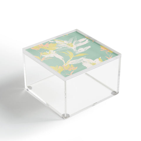 Gabriela Fuente Emma Floral Mint Acrylic Box