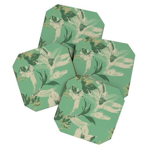 Gabriela Fuente Emma Green Coaster Set