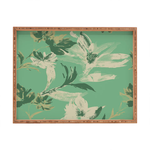 Gabriela Fuente Emma Green Rectangular Tray