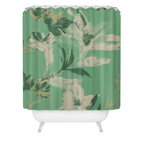 Gabriela Fuente Emma Green Shower Curtain