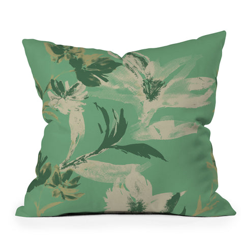 Gabriela Fuente Emma Green Throw Pillow