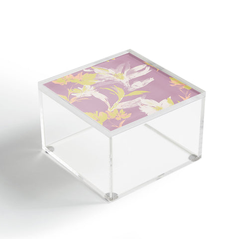Gabriela Fuente Emma Lilac Floral Acrylic Box