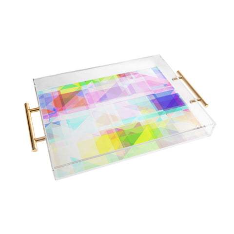 Gabriela Fuente geometric splash Acrylic Tray