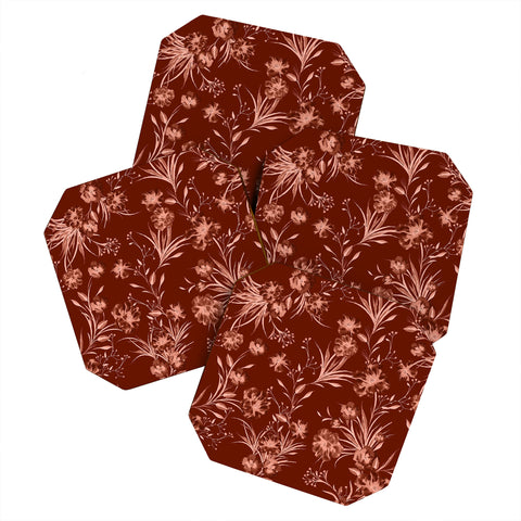 Gabriela Fuente Holiday floral Coaster Set