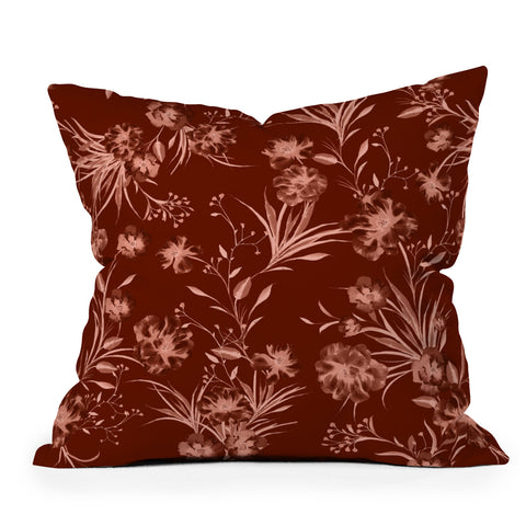 Gabriela Fuente Holiday floral Outdoor Throw Pillow