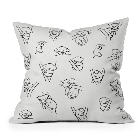 Gabriela Fuente Koala nap Outdoor Throw Pillow