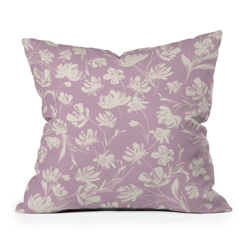 Gabriela Fuente Martine Lilac Outdoor Throw Pillow