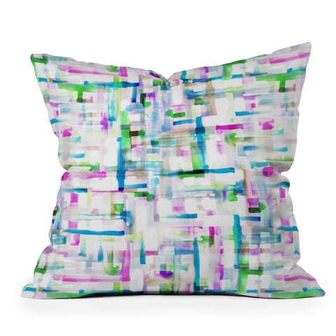 Gabriela Fuente Mix match watercolor Outdoor Throw Pillow