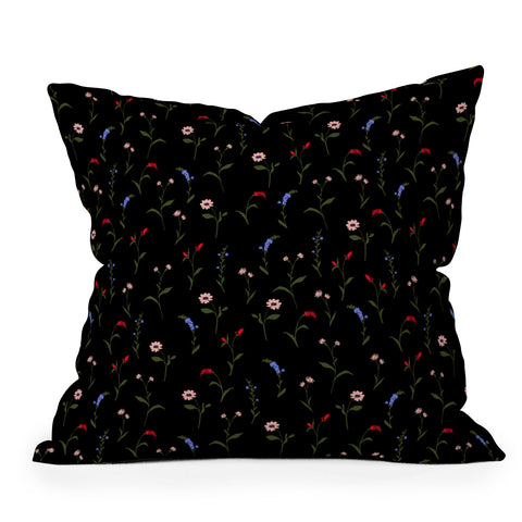 Gabriela Fuente Night Bloom Outdoor Throw Pillow