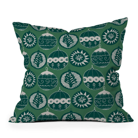 Gabriela Fuente Noel Vert Outdoor Throw Pillow