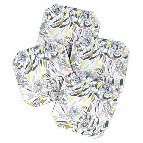 Gabriela Fuente nordic floral Coaster Set