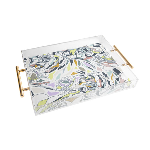 Gabriela Fuente nordic floral Acrylic Tray
