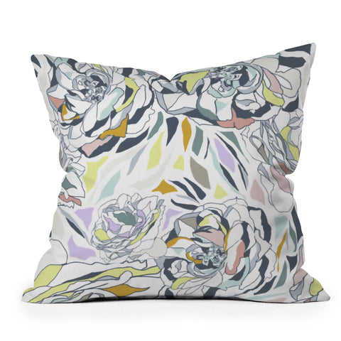 Gabriela Fuente nordic floral Outdoor Throw Pillow