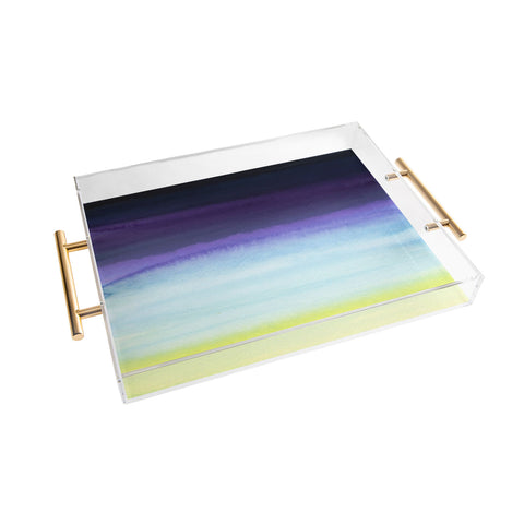 Gabriela Fuente ocean stripe Acrylic Tray