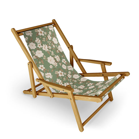 Gabriela Fuente Olive Floral Roberta Sling Chair