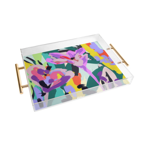 Gabriela Fuente Pink splash Acrylic Tray