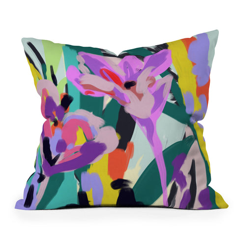 Gabriela Fuente Pink splash Outdoor Throw Pillow