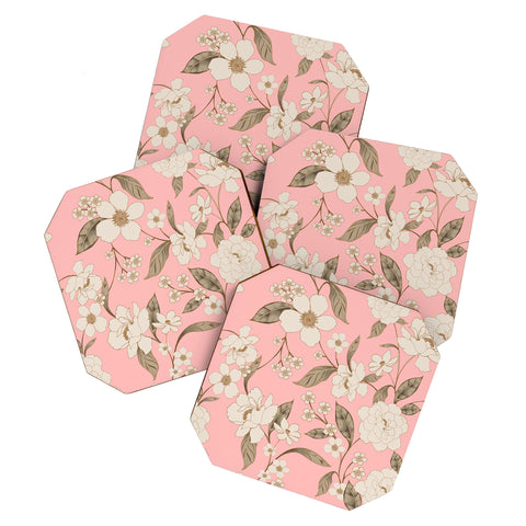 Gabriela Fuente Roberta in Pink Coaster Set