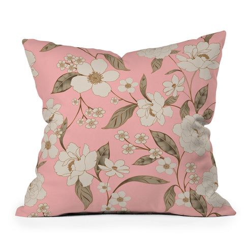 Gabriela Fuente Roberta in Pink Throw Pillow