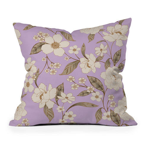 Gabriela Fuente Roberta lilac Outdoor Throw Pillow