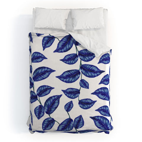 Gabriela Fuente Tropical Blue Duvet Cover