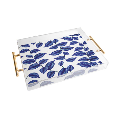 Gabriela Fuente Tropical Blue Acrylic Tray