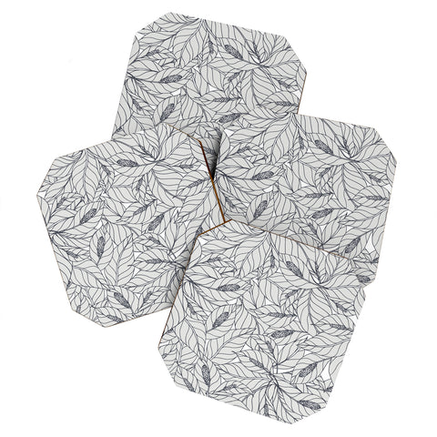 Gabriela Fuente tropical white Coaster Set