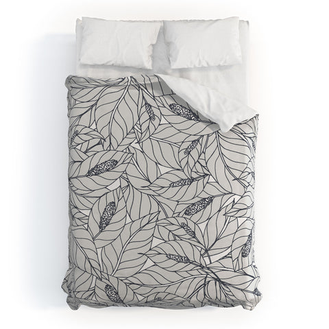 Gabriela Fuente tropical white Duvet Cover