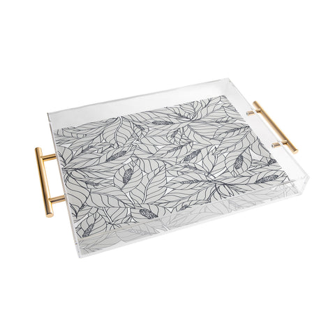 Gabriela Fuente tropical white Acrylic Tray