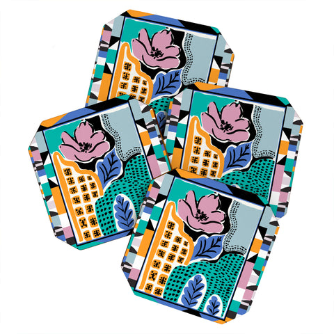 Gabriela Fuente Vacation Abstraction Coaster Set