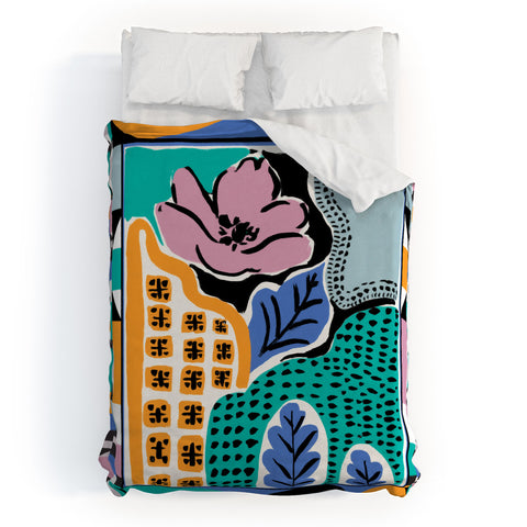 Gabriela Fuente Vacation Abstraction Duvet Cover