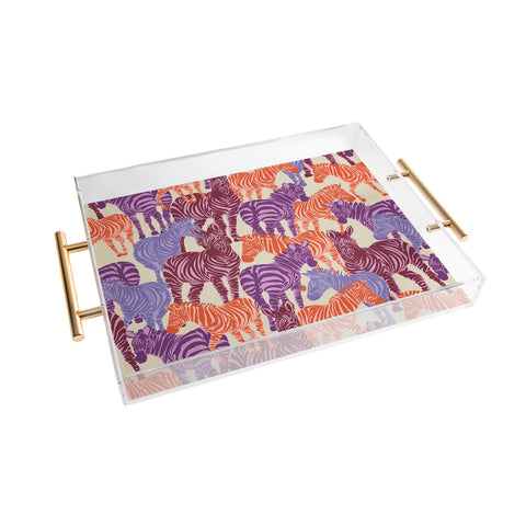 Gabriela Fuente Zebra Time Acrylic Tray
