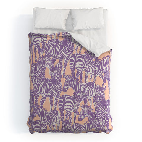 Gabriela Fuente Zebra Time Peach Comforter