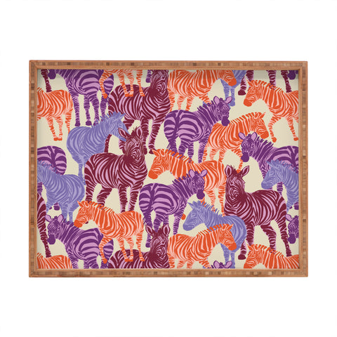 Gabriela Fuente Zebra Time Rectangular Tray