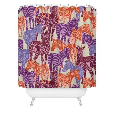 Gabriela Fuente Zebra Time Shower Curtain