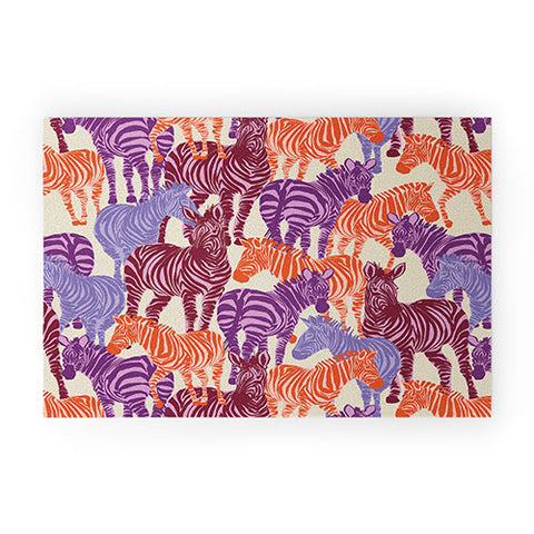 Gabriela Fuente Zebra Time Welcome Mat