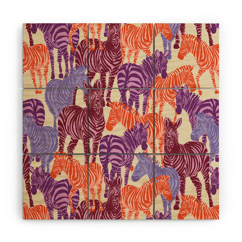 Gabriela Fuente Zebra Time Wood Wall Mural