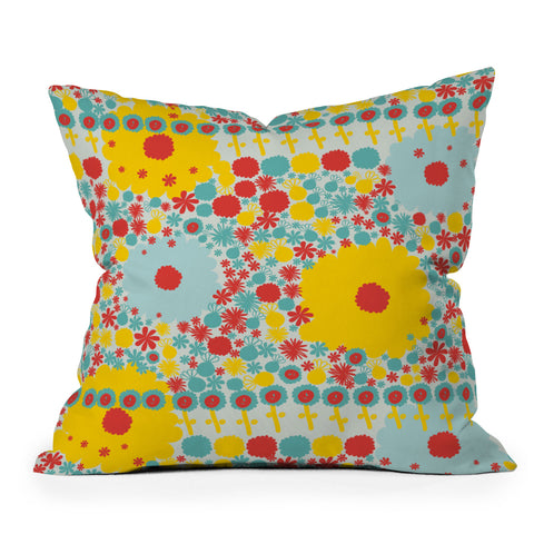 Gabriela Larios Blumenfield Bright Outdoor Throw Pillow